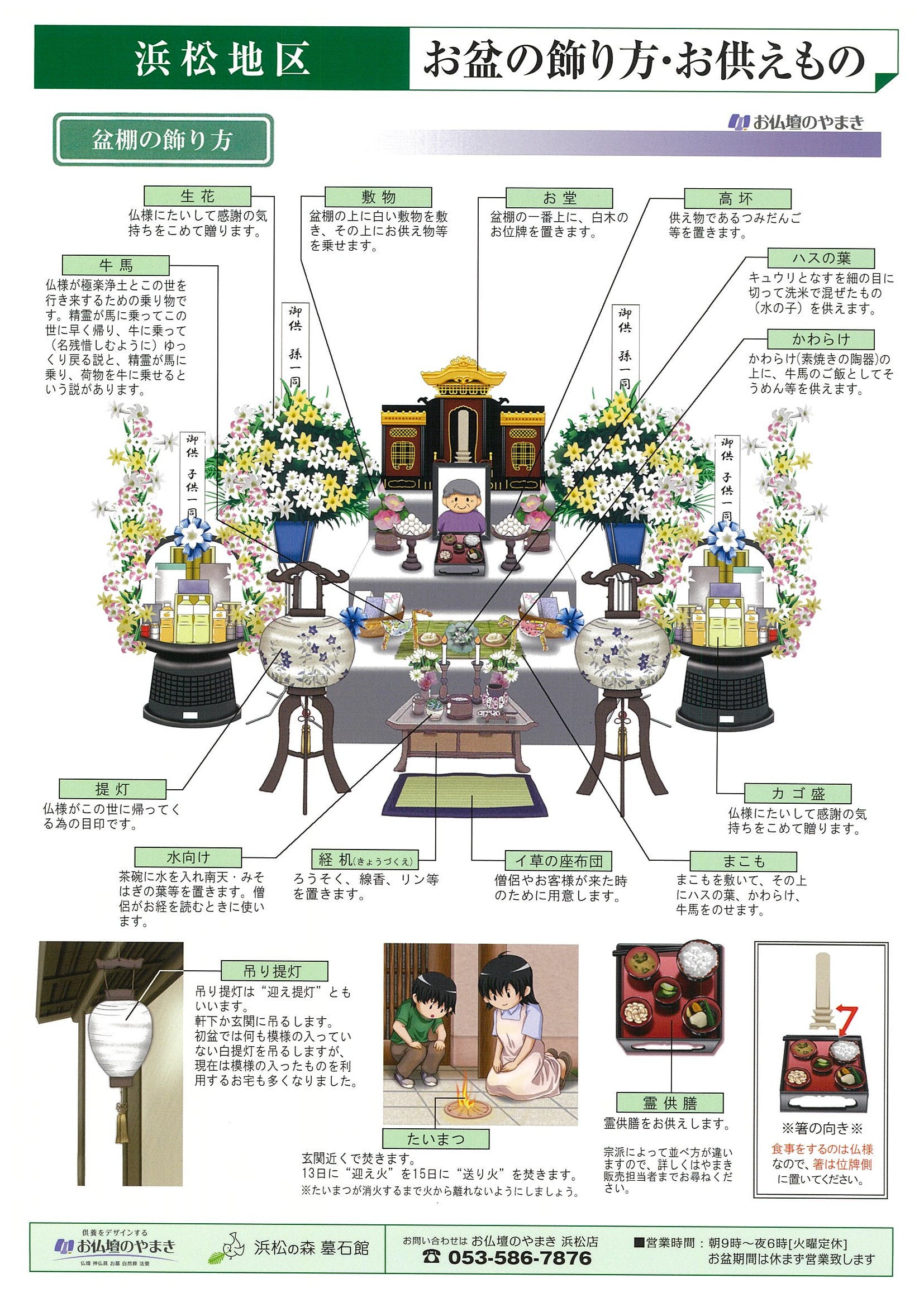 西部地方のお盆　飾り方