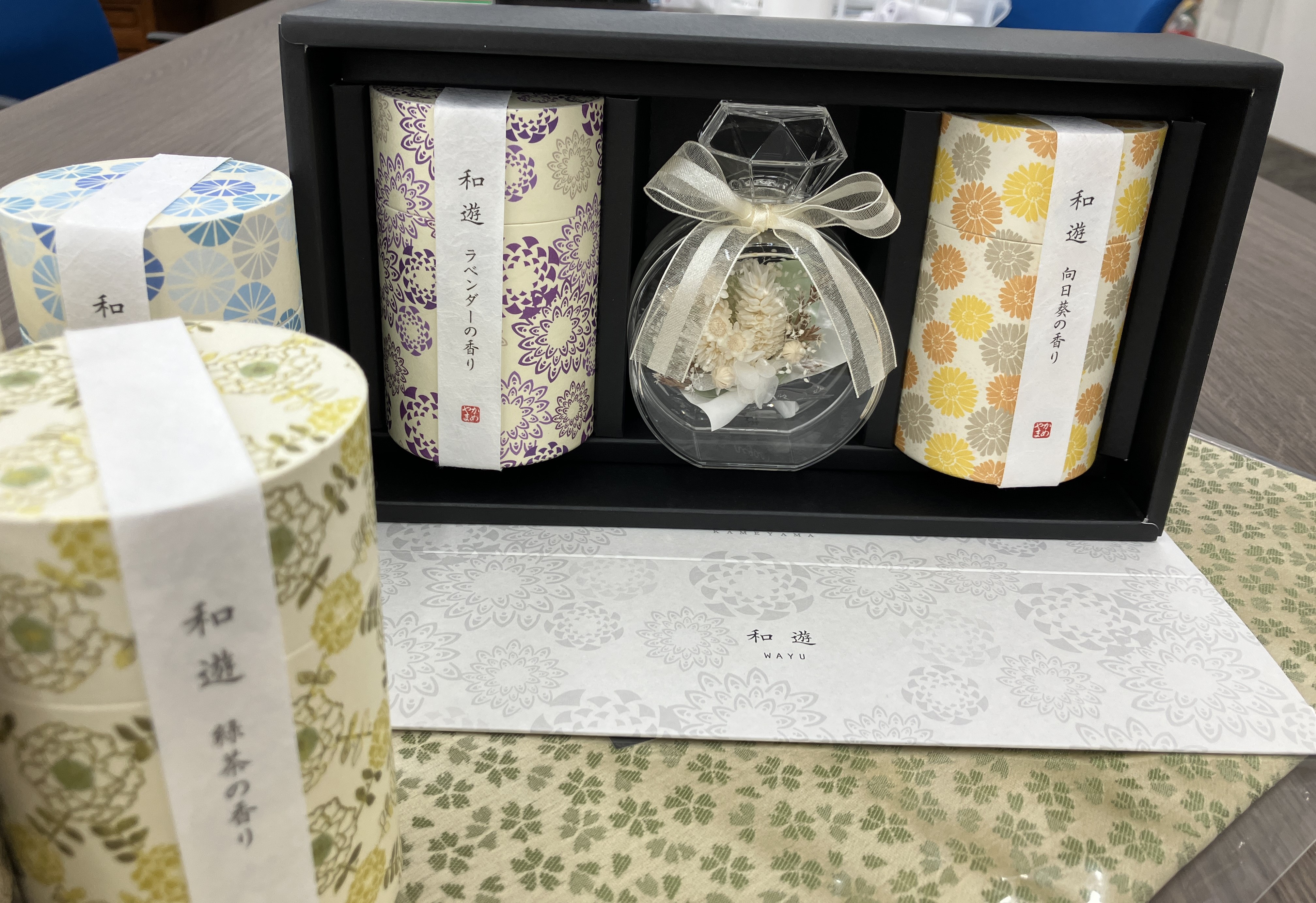 和遊お線香とブリザーブドフラワー