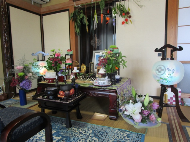 静岡市 農家の盆飾り